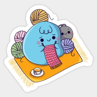 i love knitting Sticker